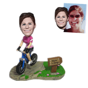 Paikikala Bobbleheads Custom Bobblehead Wahine Holo Bike