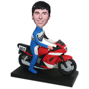 Niestandardowy pojazd Bobblehead Man na motocyklu